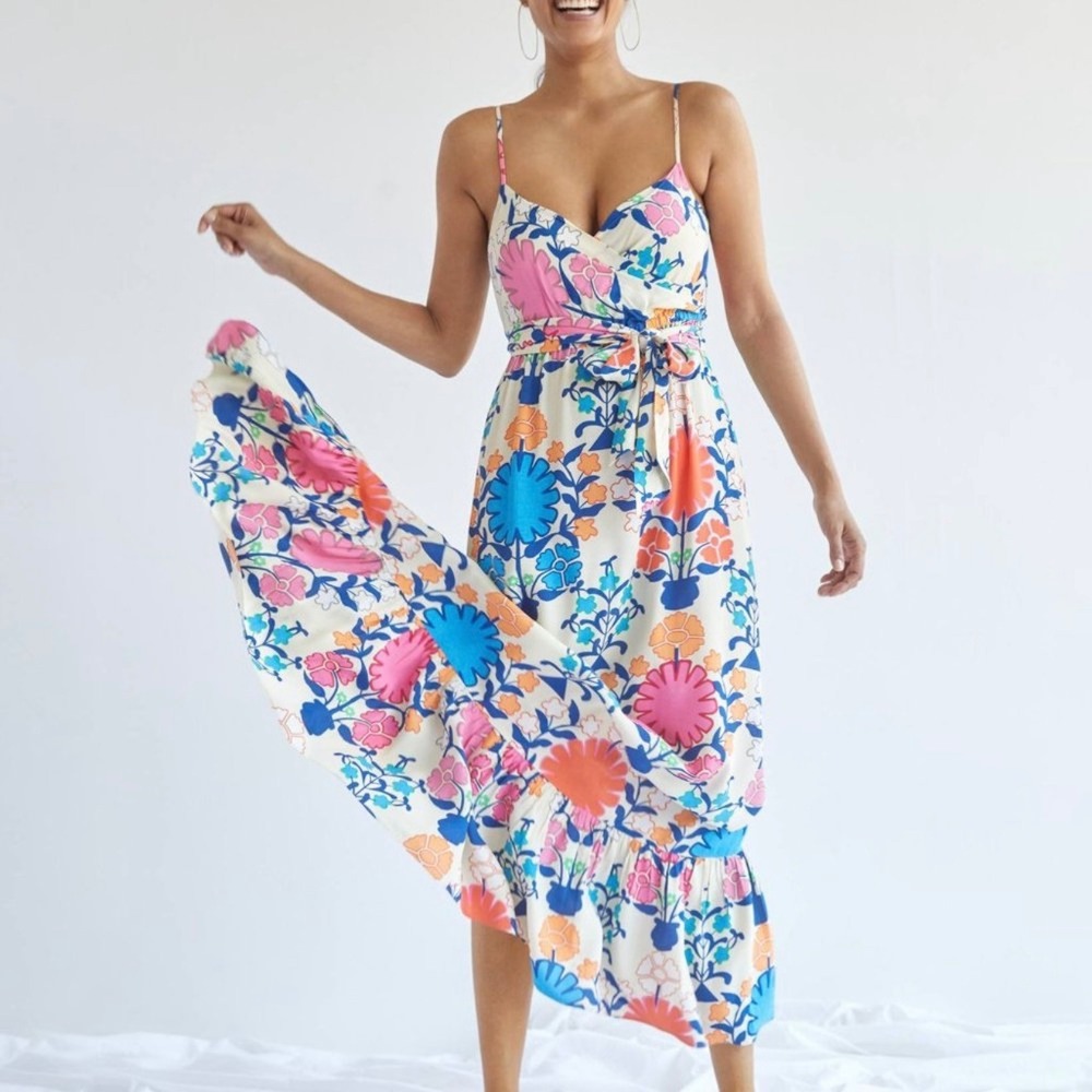 Anthropologie Plenty by‎ Tracy Reese Floral Maxi Dress Sleeveless Cottagecore 1X